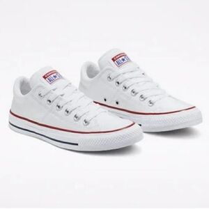 Converse Chuck Taylor All Star White Sneakers with Red  Trim Size 5